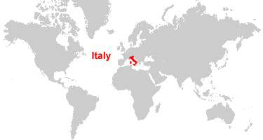 world map of italy