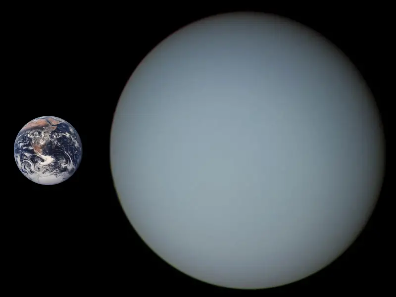 comparing earth to uranus