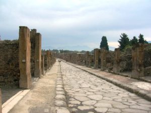 main street in pompeii